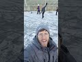 Chilling Slides: Buildy Bunch Takes on Icy Challenges! ❄️🏞️ #FrozenPondFun #WinterThrills #shorts