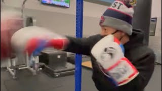 Boxer Training Boxing With The Double End Bag - Mayweather and Ryan Garcia Inspired ❤️