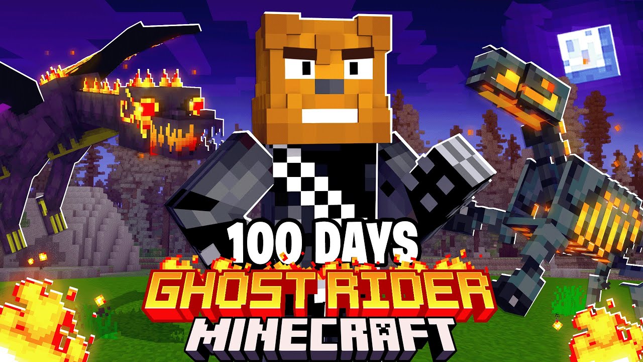 Ghost Rider Build Minecraft I Survived 100 Days As The GHOST RIDER In Minecraft - YouTube