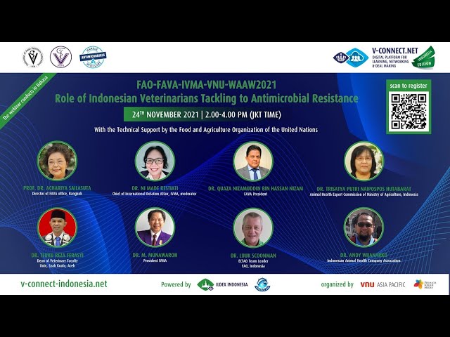 WEBINAR - FAO, FAVA, IVMA - Role of Indonesian Veterinarians Tackling to Antimicrobial Resistance class=