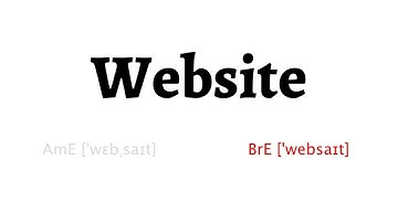 How to Pronounce website in American English and British English