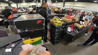 DROVE TO BOSTON GOT SOLE TO SPEND $20k. TRIED TO TAKE OUR TABLE SPACE? BUYING ALL THE JORDAN 4 I SEE