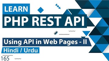 PHP REST API in Web Page Tutorial - II in Hindi Urdu