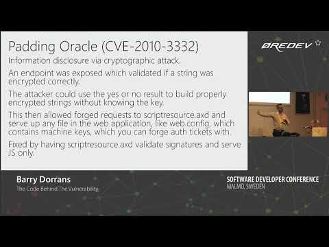 Barry Dorrans - The Code Behind The Vulnerability | Øredev 2018