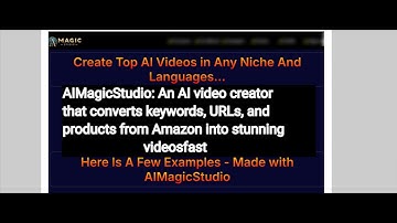 AI Magic Studio Demo: Create high-quality, professional videos in minutes using keywords, and URLs