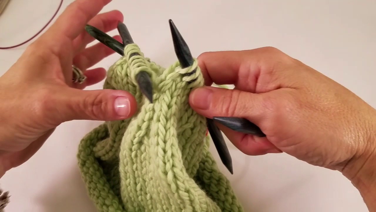 How to knit in the round on double-pointed needles for beginners