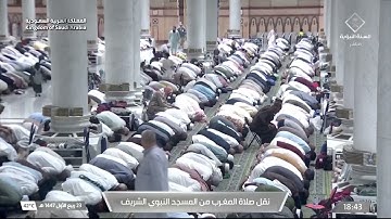 صلاة المغرب من المسجد النبوي الشريف بـ المدينة المنورة - تلاوة الشيخ د. عبدالمحسن القاسم.