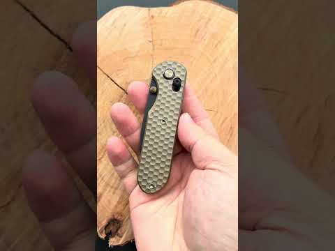 Ethereal Cutter GEO2402B.  Titanium Handle 3.0’  Bohler M390 stonewash Blade.   