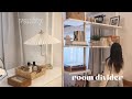 Ikea room divider &amp; vanity | How to style open shelves