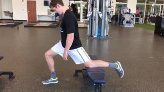 Bench Hip Flexor Stretch