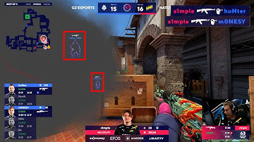 s1mple easy 1v2 clutch with low hp | G2 vs NaVi