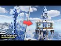 ⛏️ MINECRAFT :: ❄️ Build a Huge Ice Spike Survival Base 🧊 [마인크래프트 거대한 고드름 위에 집짓기 건축강좌]