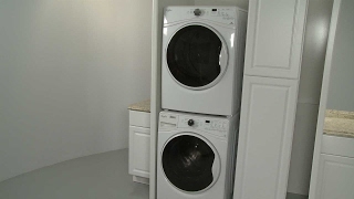 Pinnacle 49-Inch TV Stand with Two 1-Door Audio Towers-Finish:White Washer/Dryer Stacking Kit Installation #W10869845