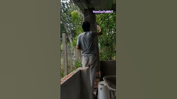 Is it easy to plaster cement for column? Tô cột dễ không? #shorts #building #plaster #cement #brick