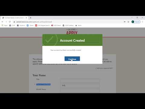 Cal State Apply: Intro and Creating an Account