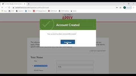Cal State Apply: Intro and Creating an Account