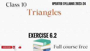 Chapter 6 Exercise 6.2|TRIANGLES||NCERT CLASS 10|MATHS WITH HITESH SIR