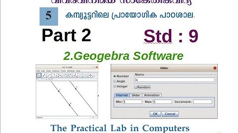 ICT Tutorials Std 9 Chapter 5 Geogebra 2