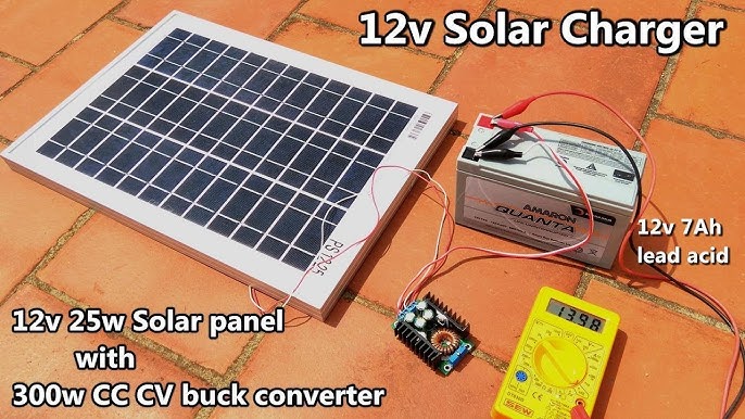 Off Grid 12v Solar LED Light using a 12v solar panel with LM2596 buck  converter