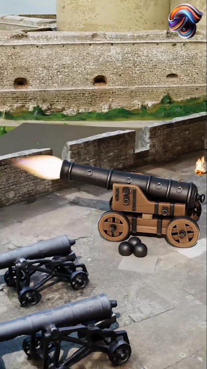 How was a cannon fired in ancient times 🙄|| 3D animation video||#shorts #cannon #viral #3rd #video