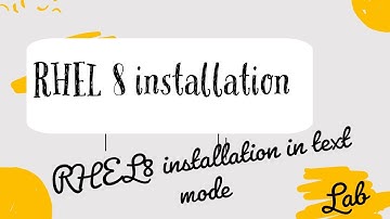 Installation of Red Hat Enterprise Linux / RHEL 8 (Minimal)