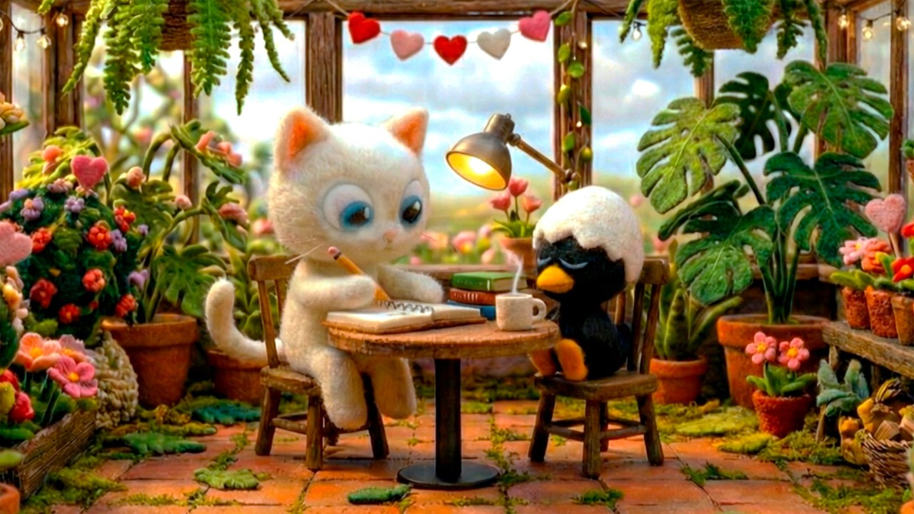 Spring Jazzy Lofi 🌷 Cozy Greenhouse Ambience | Gentle Lofi Music to Study, Focus & Unwind