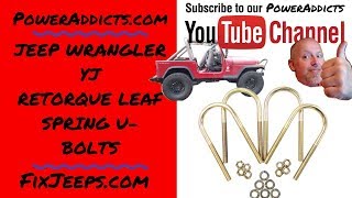 Jeep Wrangler YJ - Check and torque leaf spring u-bolts