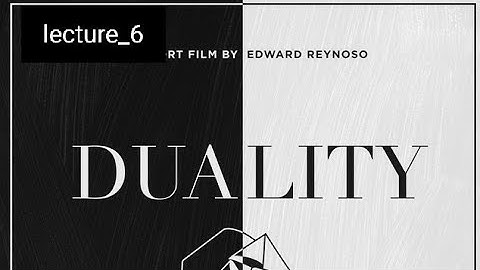 duality unit_5  optimization techniques bsc final year lecture_6