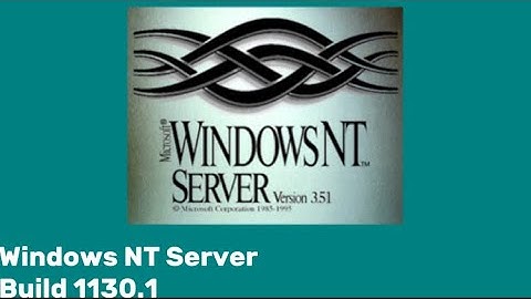 Windows NT 4.0 server pre-beta build 1130