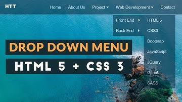 Drop Down Navigation With HTML 5 & CSS 3 - Hindi