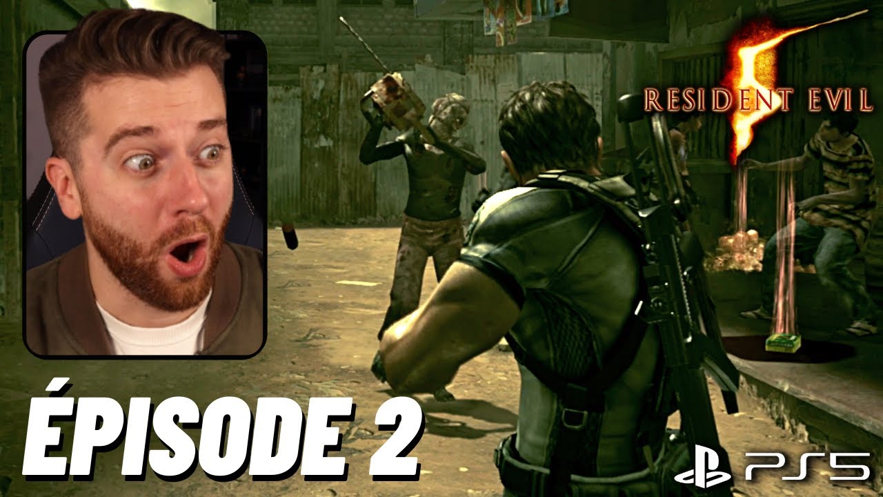 RESIDENT EVIL 5 LET'S PLAY FR #2 : LA TRONÇONNEUSE EST DE RETOUR 😱 (JEU COMPLET)