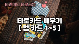 타로카드 배우기 28화 (컵 카드 1~5) ㅣ타로 기초 ㅣ타로 공부ㅣ 타로 배우기 ㅣ타로입문 ㅣ타로강의