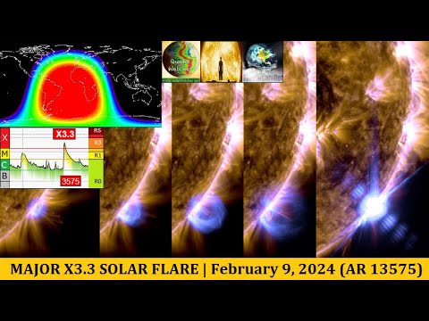 Major X3.3 Solar Flare | Feb 9, 2024