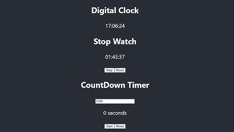 Build a Digital Clock with Stopwatch and Countdown Timer using React.js - Beginner Project!