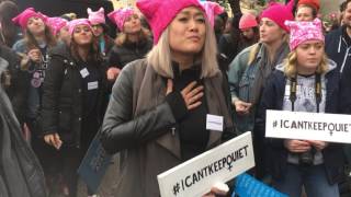 #IcantKeepQuiet #Anthem in the Women's March on Washington.