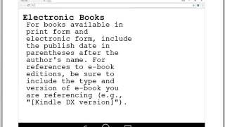 Bibliography or Reference Listing Guide  for Electronic Sources-Electronic Books