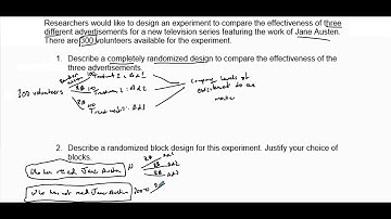 AP Stats 4.2c Note and Example 1: Randomized Block Design