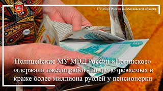 Полицейские в Ногинске задержали лжесоцработниц, подозреваемых в краже миллиона рублей у пенсионерки