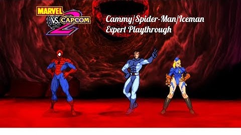 Marvel VS Capcom 2: Cammy/Spider-Man/Iceman Expert Playthrough