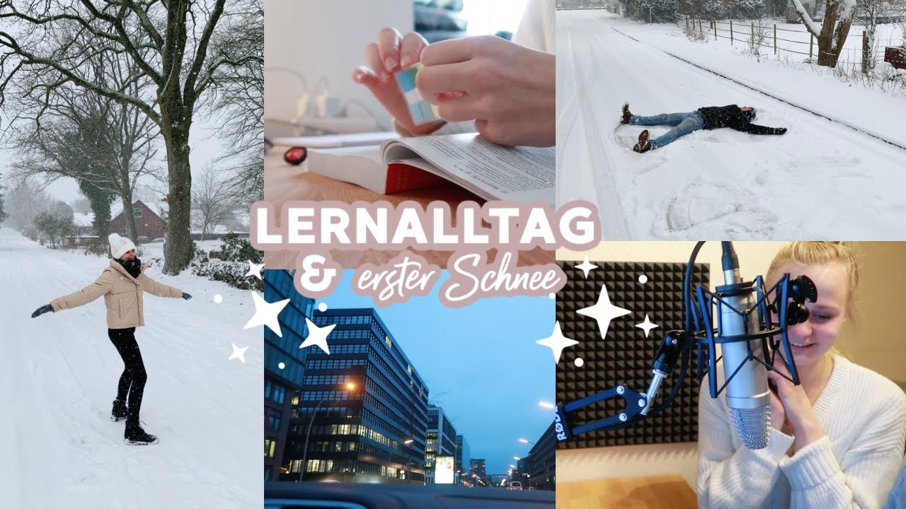 Jura-Lernalltag, erster Schnee bei uns, Auto aus Hamburg abholen... (vlog)
