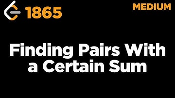 1865 Finding Pairs With a Certain Sum | LeetCode