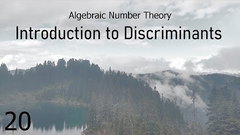 Algebraic Number Theory 20 Introduction to Discriminants
