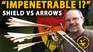 "Impenetrable" leather shield tested with arrows - Part 3