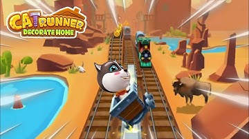 Cat Runner decorate home new update Run , jump and collect gold couns 😎
