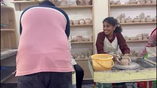 At a Pottery class in Auroville 😇 #pottery #micset #micsetsothanaigal #micsetsriram #micsetup 