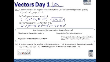 unit 9 Vectors Day 1 Video Notes
