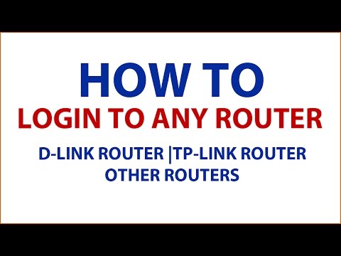 How to login to any router|Login to d-link router|Login to tp-link Router and Login to Other Routers