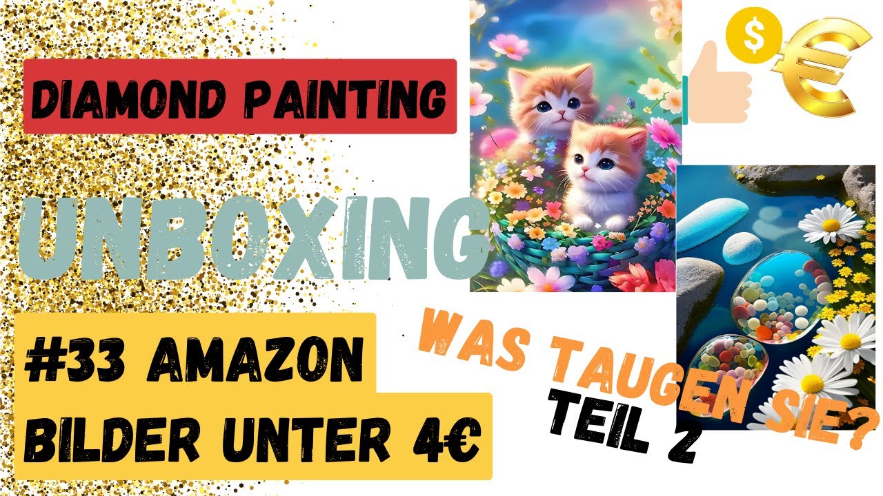 💎Diamond Painting Unboxing #33 // Amazon // Bilder unter 4€ - Was taugen sie?! Teil 2