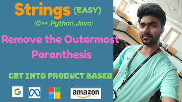 Remove Outer Paranthesis | Famous problem | DSA in Tamil | placement | Leetcode | Interview | Arrays