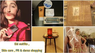 Eid outfits haul , skin care, PR &amp; daraz shopping 🛒🛍️